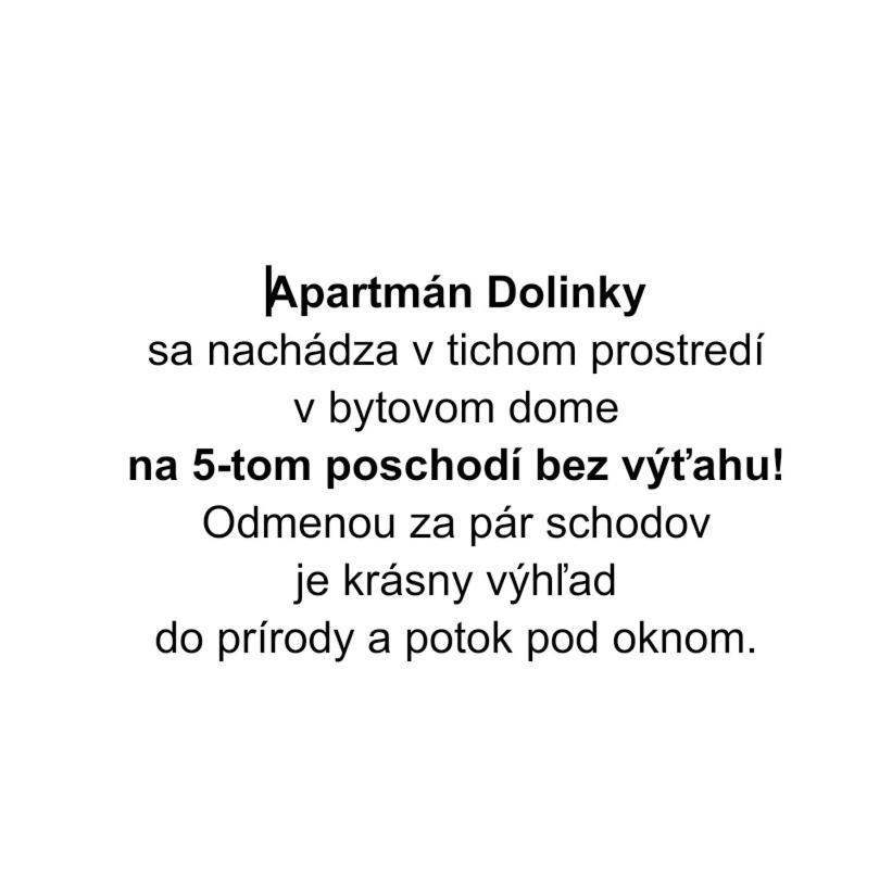Apartman Dolinky Vyhne Exterior foto